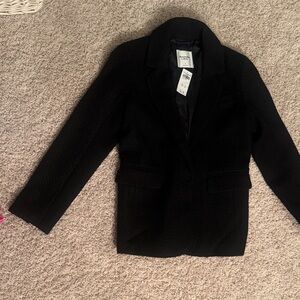 Abercrombie & Fitch Black Textured Blazer